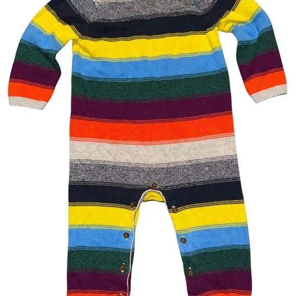 Baby GAP Multicolor Striped Kids Footies 100% Cotton 18-24 Months - Picture 11 of 12